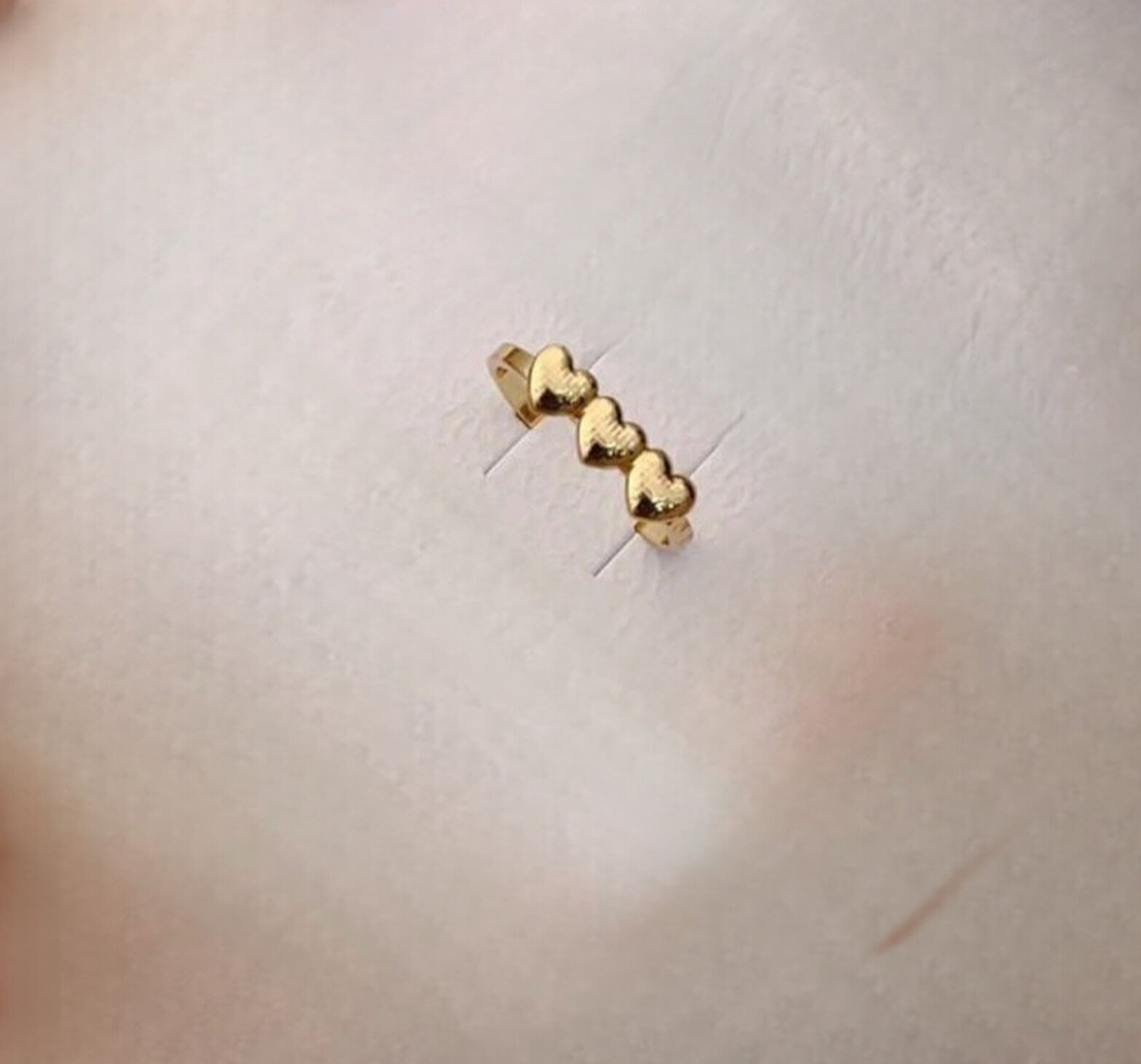 Tripple Heart Adjustable Ring