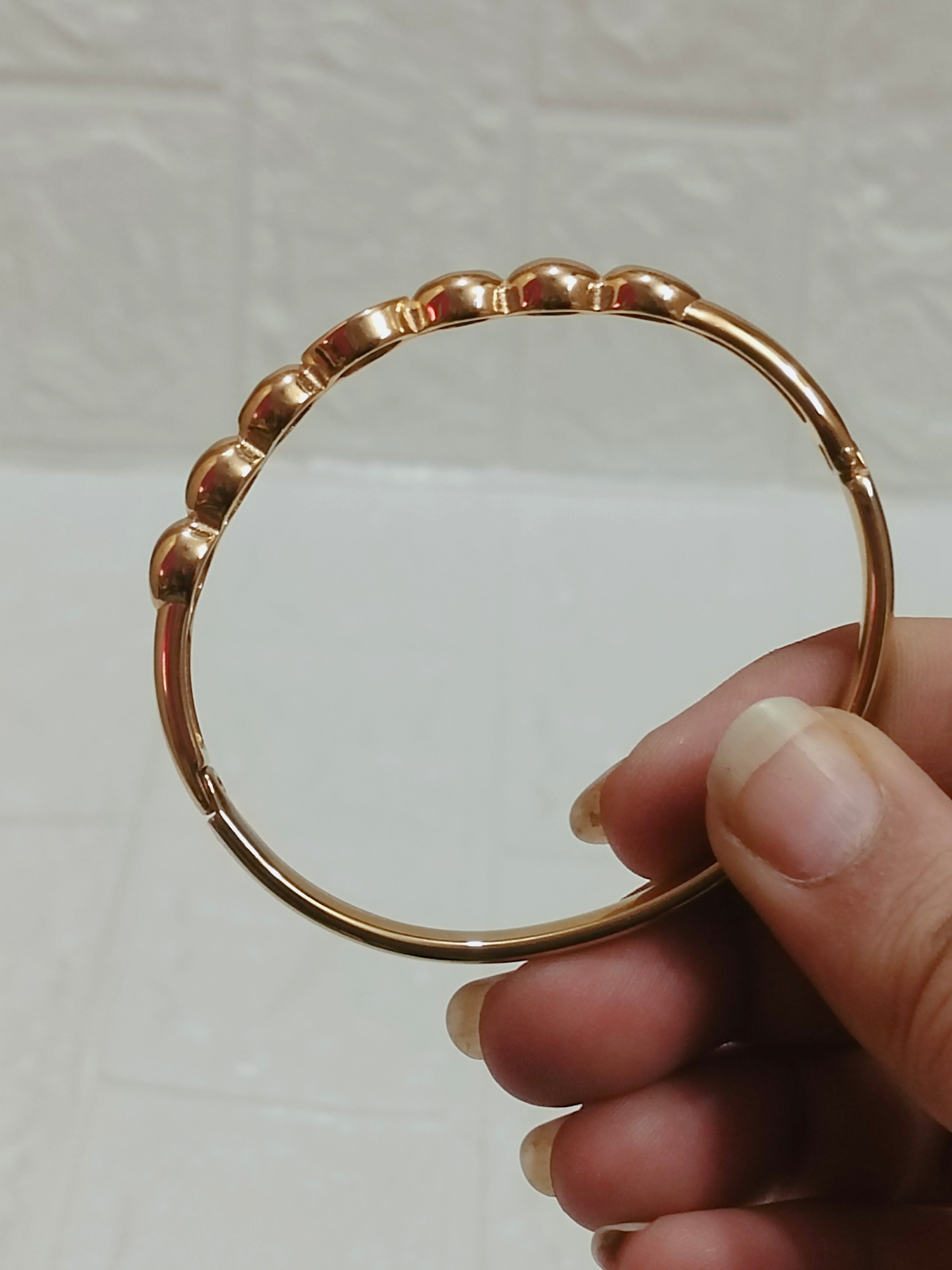 Golden White Ceramic Design Bracelet