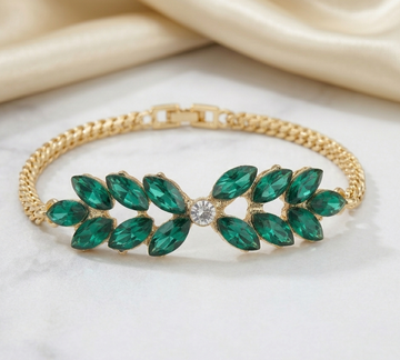 Green Leaf Golden Bracelet