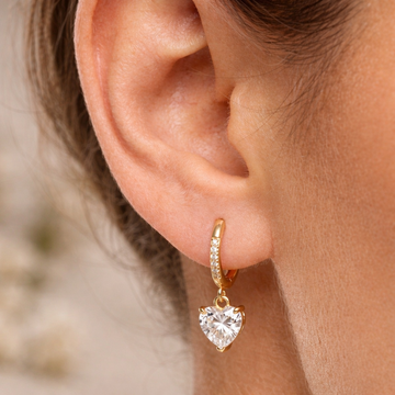 Heart Drop Earings