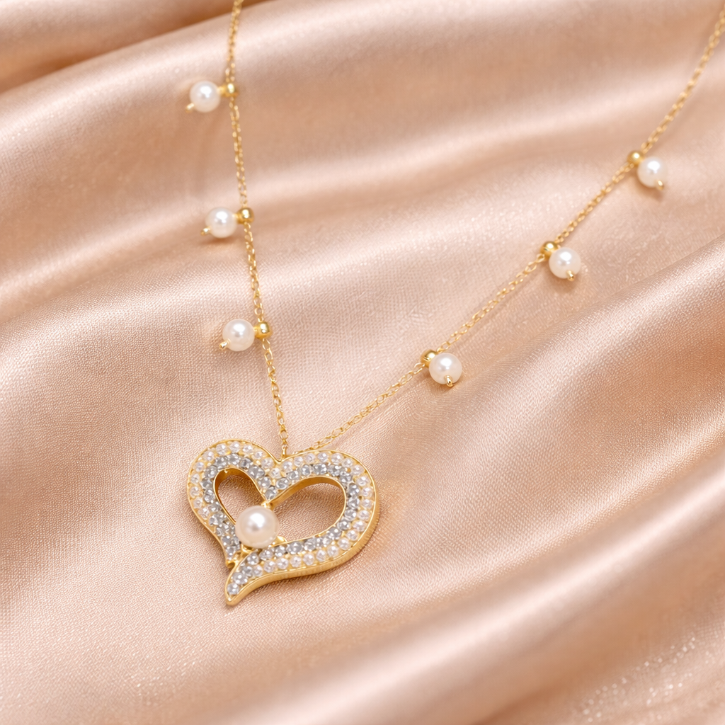 Heart With Pearl Pendant