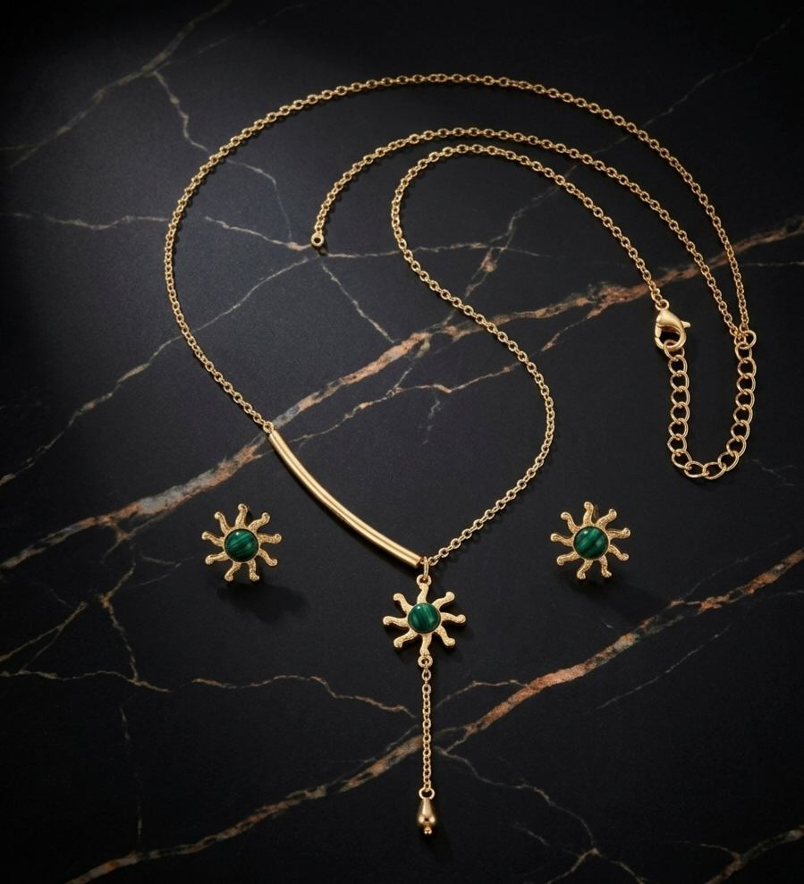 Green Sun Necklace
