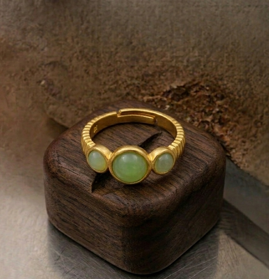 Three Stone Adjustable Ring