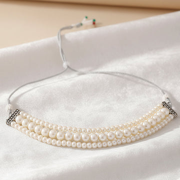 Pearl Tripple Layer Choker Necklace