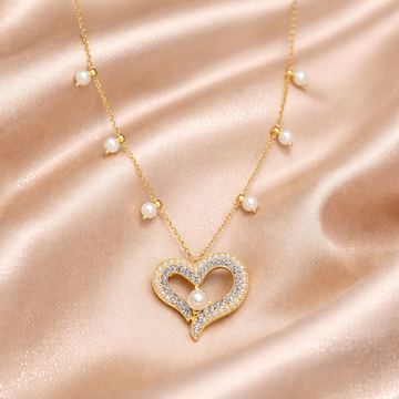 Heart With Pearl Pendant